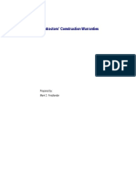 Contractors' Construction Warranties: Prepared By: Mark C. Friedlander