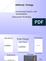 Traditional Energy: Energy, Environmental Impacts, and Sustainability Intersession Workshop