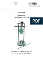 Aggregate Impact Test Machine: Manuale Di Istruzioni Instruction Manual