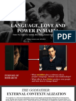 Language, Love and Power in Mafia: From The Godfather (1972), Directed by Francis Ford Coppola