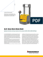 Potente apilador eléctrico de barra timón EJC B12/B14/B16/B20