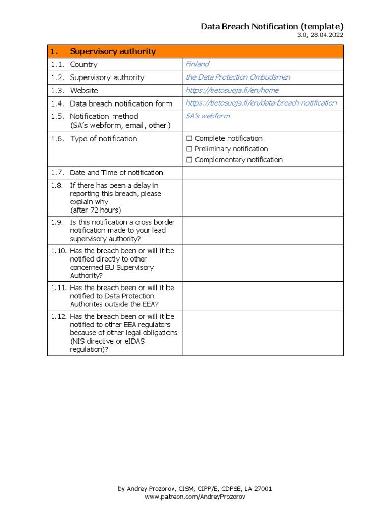Data Breach Notification (Template) | PDF | Malware | Cyberspace