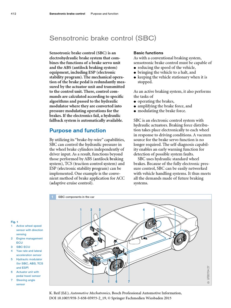 Sensotronic Brake Control (SBC) Purpose and Function PDF Anti