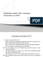 Definitions Under The Consumer Protection Act, 2019