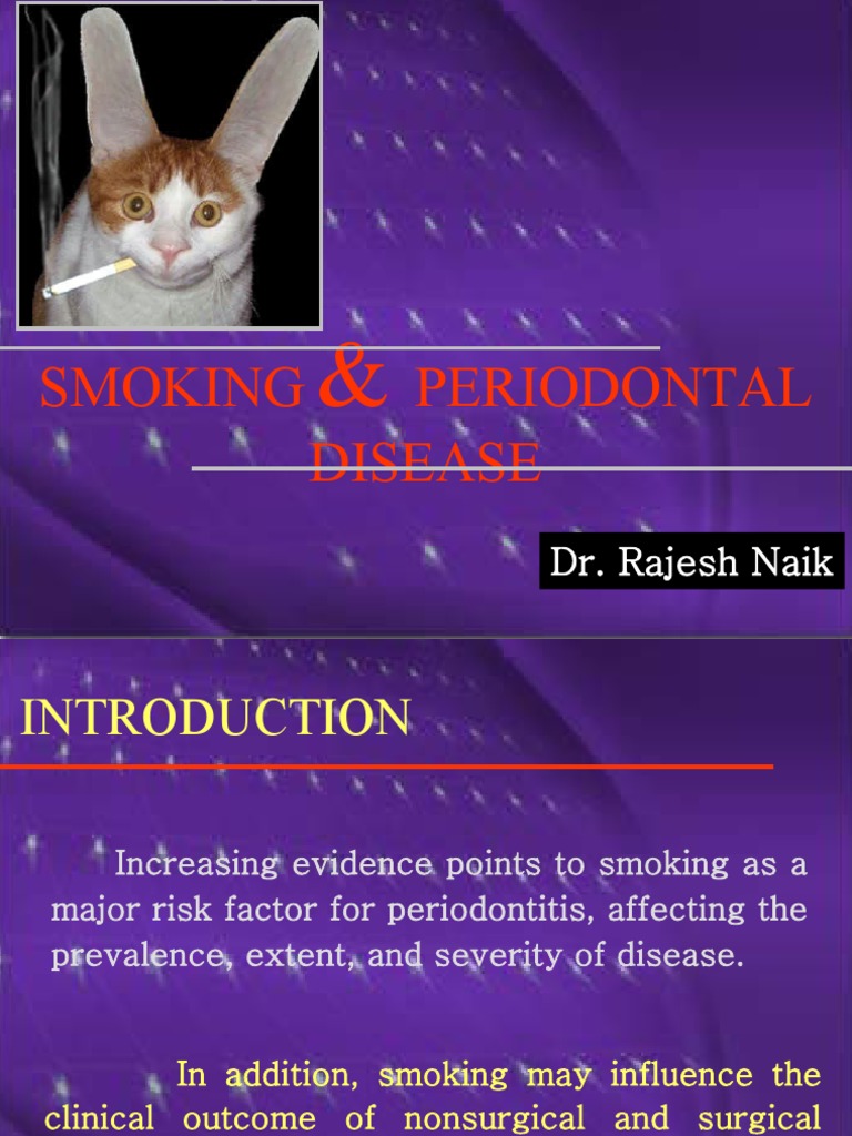 Smoking & Periodontal Disease PDF Periodontology Smoking