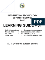 Learning Guide # 31: Information Technology Support Service