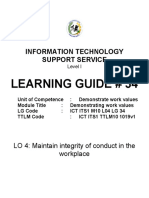 Learning Guide # 34: Information Technology Support Service