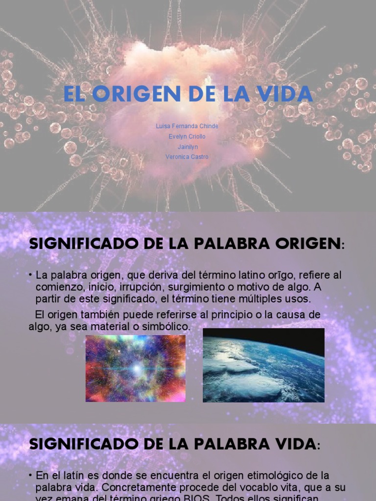 El Origen de La Vida | PDF | Big Bang | Evolución