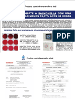 Placa PIVI reduz Salmonella em 13,67% após 48 horas