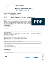 MINUTA-PLANIFICACIÓN 2022 Taller de Literatura IV Medio