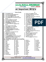 Most Important MCQ'S: Guess Papers by M.N.A. GHUMMAN