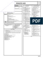 Peracetic Acid: Cautionary Response Information