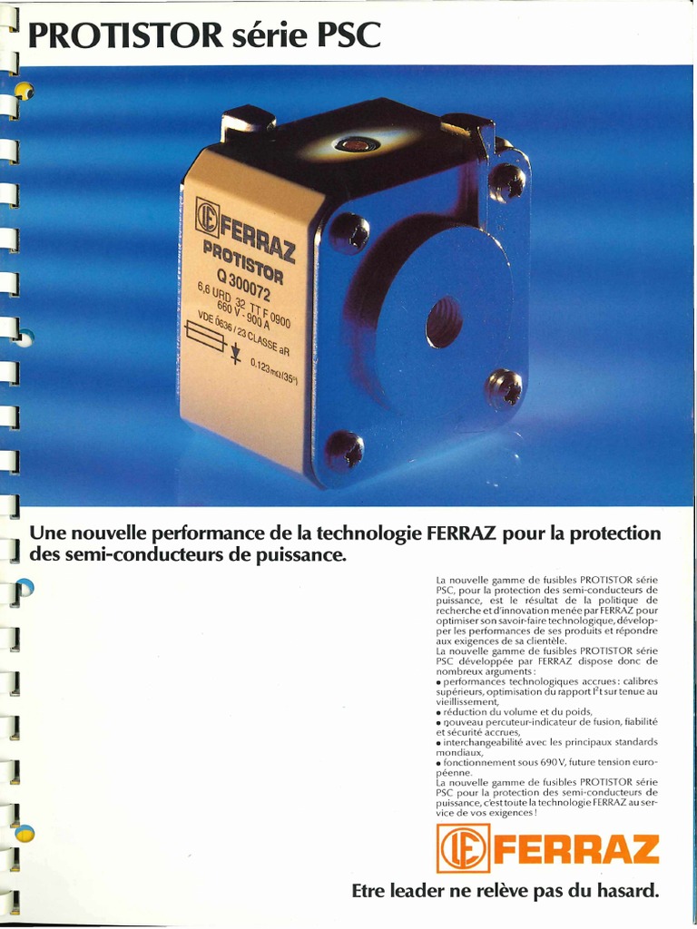 Fusibles PROTISTOR série PSC FERRAZ | PDF