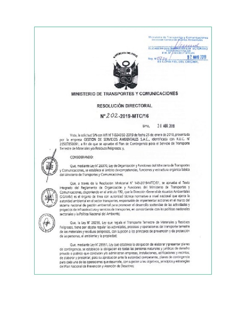 Permisos Mtc | PDF