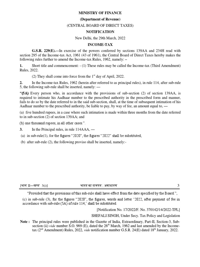 notification-17-2022 | PDF | Economies | Taxes