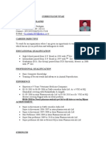 Curriculum Vitae Bhujvir Singh Solanki: Bs - Solanki2007@yahoo - Co