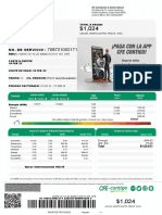 Factura CFE Chaparrón 30816 con detalle de consumo y cargo por $1,024