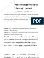The Difference Between Effectiveness and Efficiency Explained