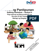 ARALING PANLIPUNAN - 8 - Quarter3 - Module6 - Pagusbong NG Nasyonalismo Sa Europa at Ibaibang Bahagi NG Daigdig - As of 19 Mar 2021 Rain