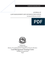 Journal of Land Management and Geomatics Education Volume 2