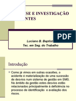 Análise e Investigação de Acidentes