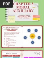 Modal Auxiliary ENGLISH SUBJECT