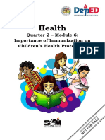 Health: Quarter 2 - Module 6: Importance of Immunization On Children's Health Protection