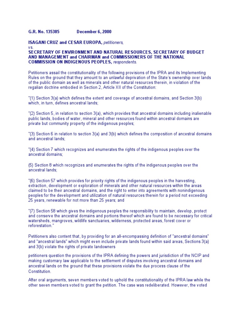 IPRA LAW Constitutionality | PDF | Justice | Ethical Principles