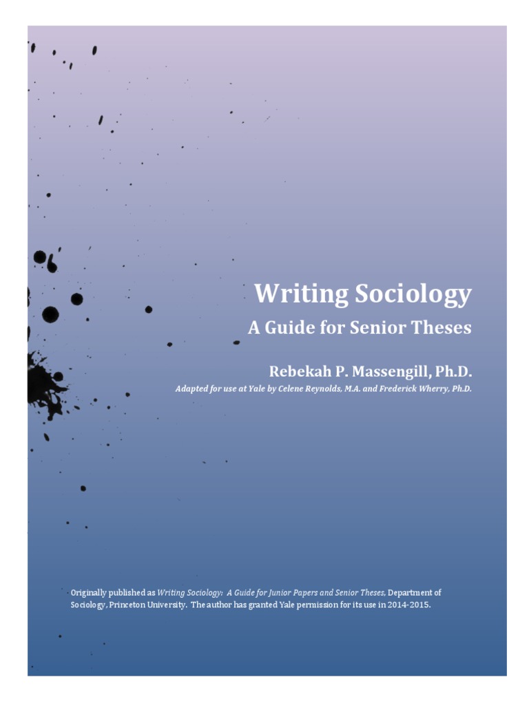 thesis meaning in sociology