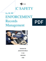 Public Safety Law Enforcement Records Management