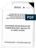 Reglamento Del Consejo Municipal de Participacion Social en La Educacion