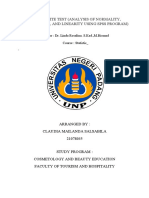 Prerequisite Test (Analysis of Normality, Homogeneity, and Linearity Using Spss Program)