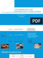 Aplicaciones de Los microorganismos en la Industria