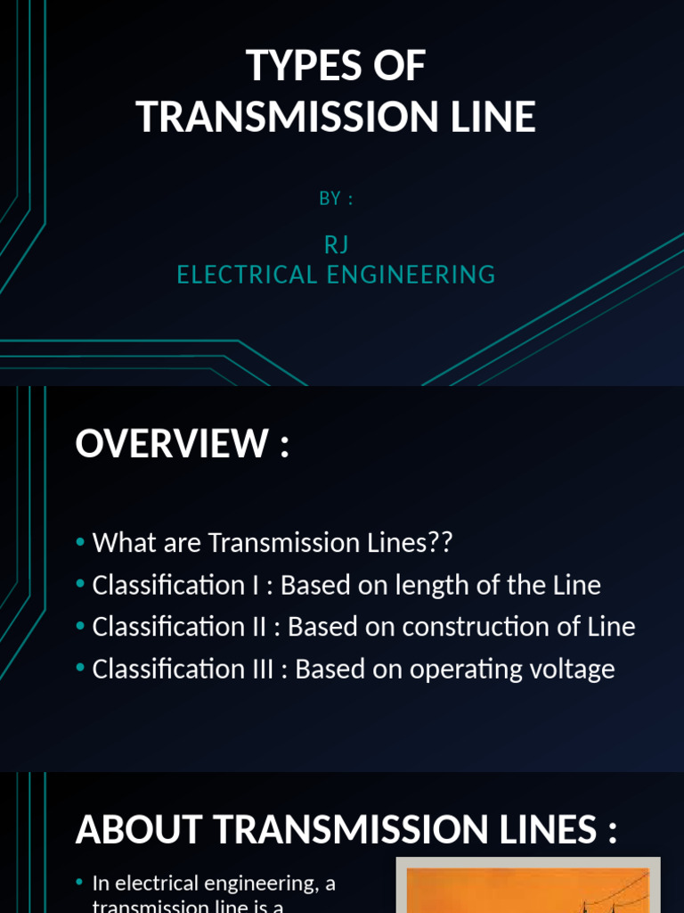 Types of Transmission Line PDF Electric Power Transmission