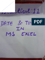 Date and Time Function in Excel