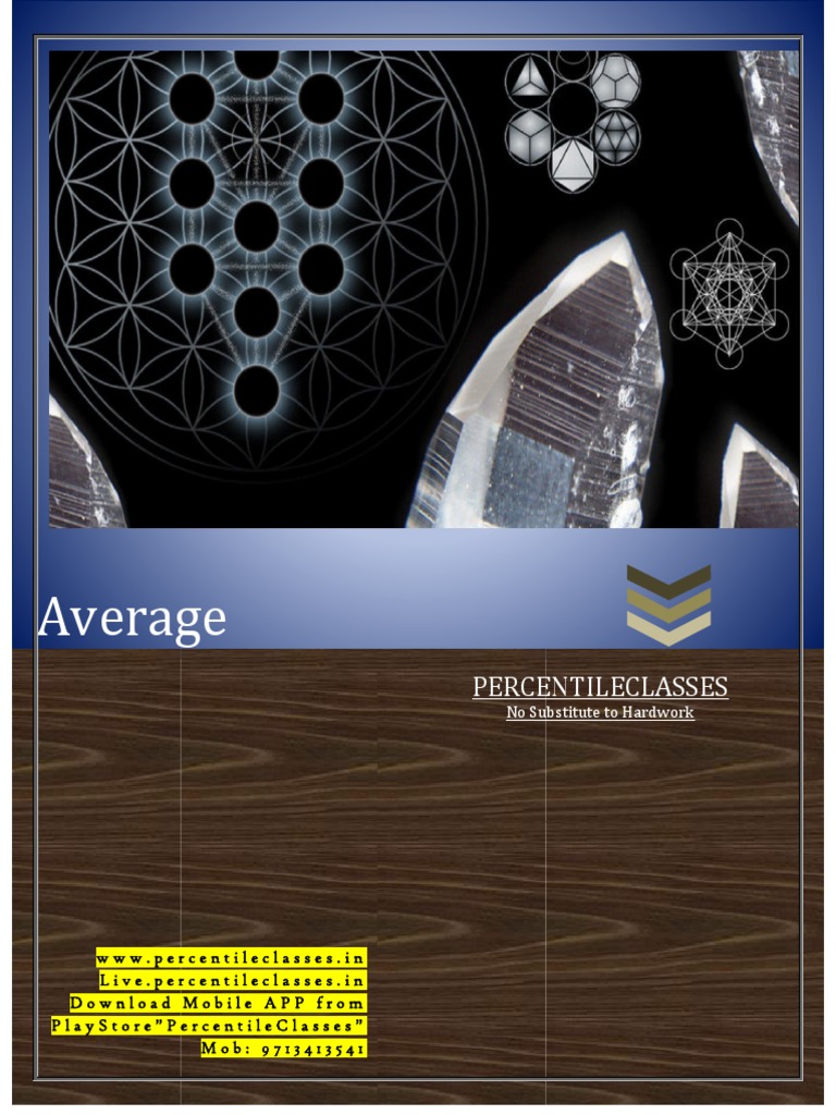Averages and Their Properties Explained | PDF | Speed | Mean