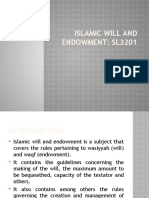 Lecture Notes For Islamic Will and Endowment