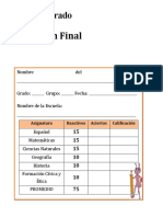 6to Grado - Examen Final (2014-2015)