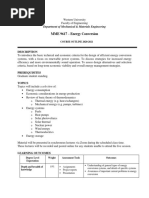 MME 9617 - Energy Conversion: Department of Mechanical & Materials Engineering