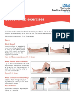 Lower Limb Exercises: The Leeds Teaching Hospitals