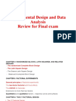 Experimental Design and Data Analysis Review For Final Exam