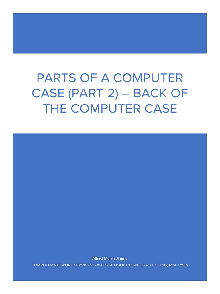 Back of Computer Case Components | PDF | Usb | Power Supply