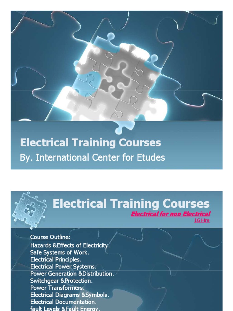Comprehensive Electrical Training Courses | PDF | Electrical Substation ...
