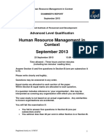 Human Resource Management in Context September 2013: Advanced Level Qualification