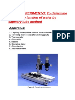 PH1202 EXPERIMENT-3: To Determine The Surface Tension of Water by Capillary Tube Method