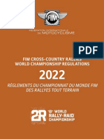 Fim Cross Country 2022 Regulations