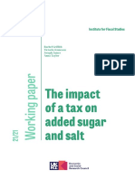 The Impact of A Tax On Added Sugar and Salt