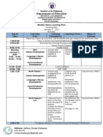 Department of Education: Weekly Home Learning Plan