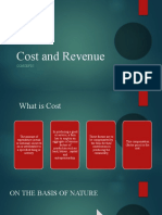 Cost and Revenue