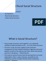 Urban and Rural Social Structure